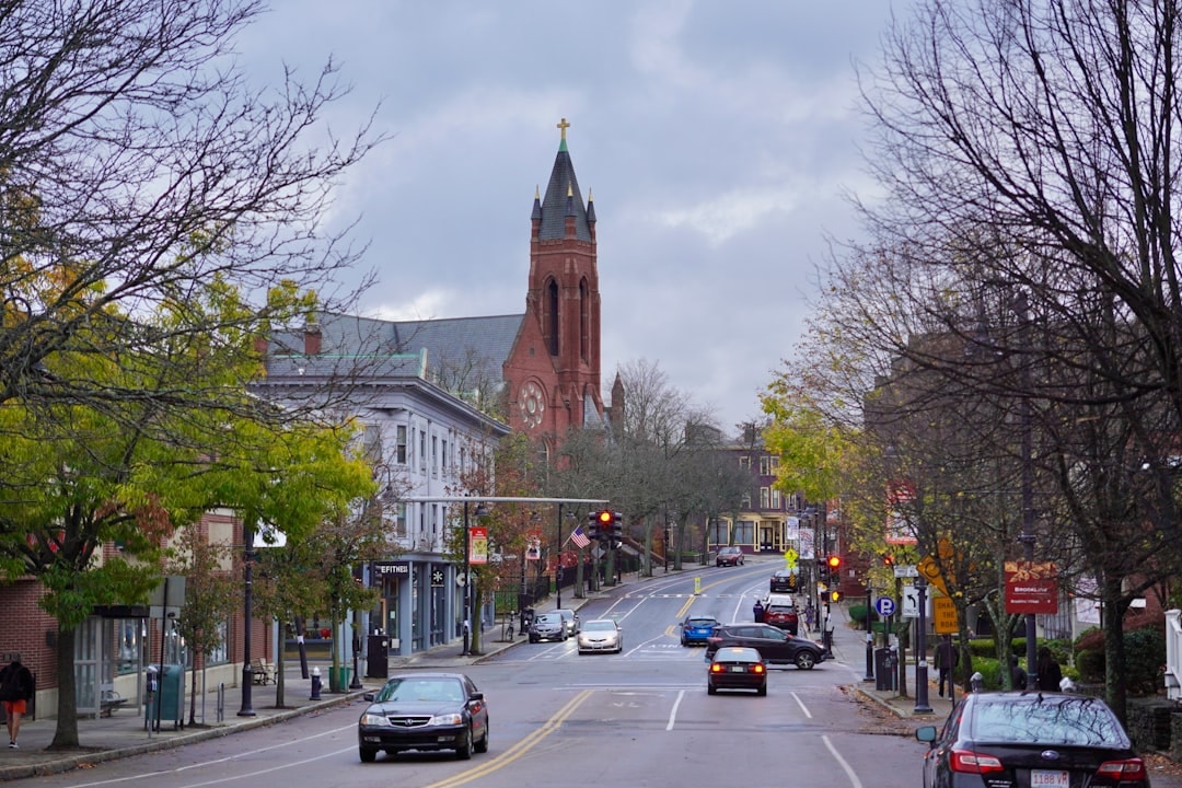 Aerial view of Brookline, Massachusetts