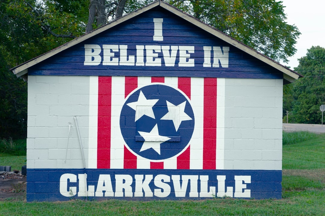 Aerial view of Clarksville, Tennessee