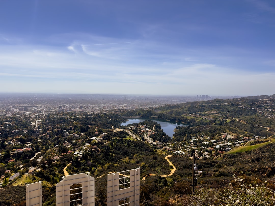 Aerial view of Hollywood, California
