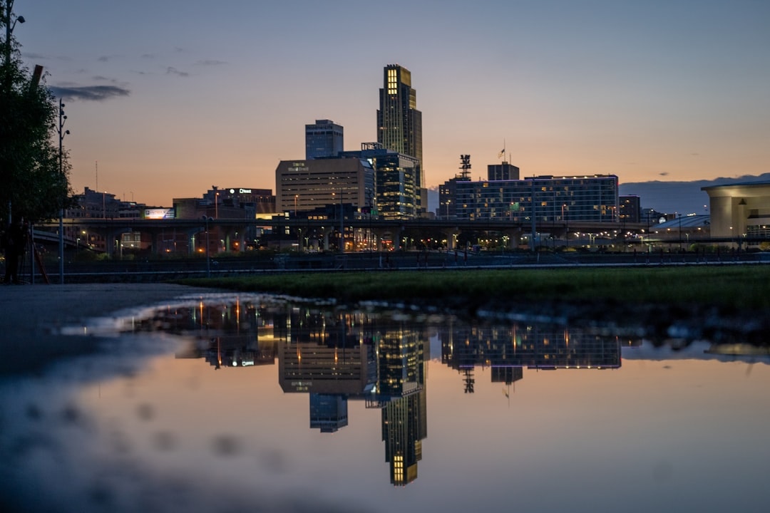 Aerial view of Omaha, Nebraska