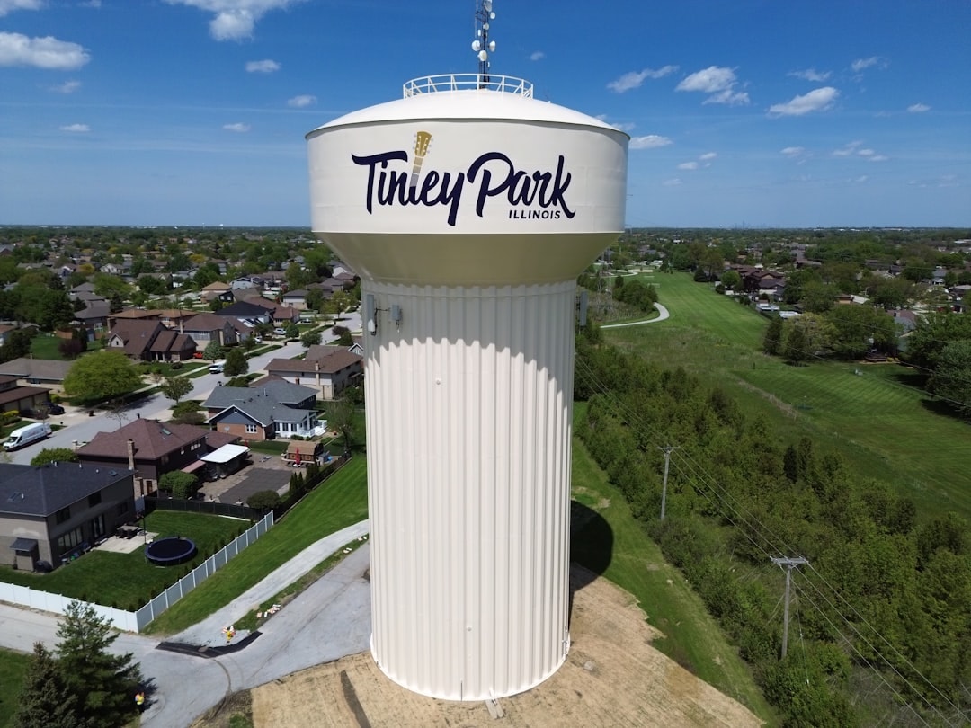 Aerial view of Tinley Park, Illinois
